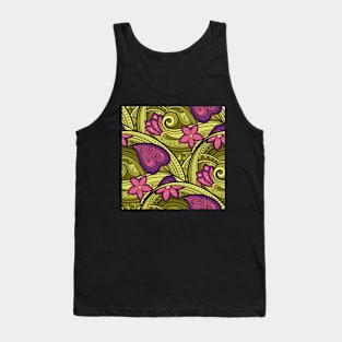 Paisley Print with Vintage Floral Motifs Tank Top